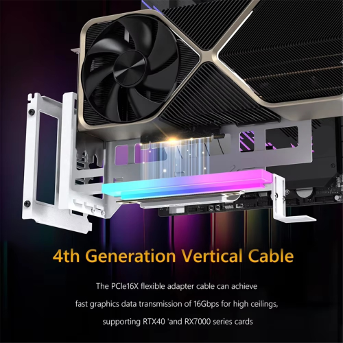 Θήκη Universal Vertical GPU για PCIe 4.0 X16, Κιτ Riser, ATX, Μαύρο 2