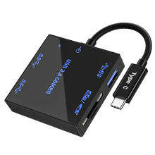 USB 3.0 Fem-i-en udvidelsesdock Bærbar USB 3.0 Lysudsender