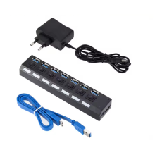 USB 3.0 Hub USB Hub USB Splitter Brug strømadapter EU-stik