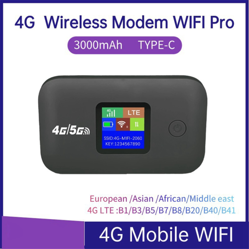 Δρομολογητής Wi-Fi 4G για κινητά, ασύρματο σημείο πρόσβασης MiFi 4G LTE 3000mA 2