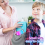 Macchina per karaoke portatile per adulti e bambini con 2 microfoni wireless 2