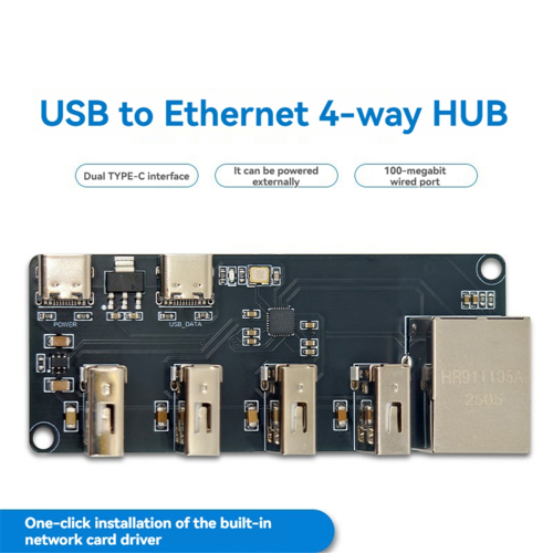 CH339F USB to RJ45 Ethernet Hub Module 4-Channel USB2.0 Extender 2