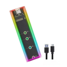 Carcasă SSD RGB M.2 NVMe pentru SSD cu cheie M/B 2230, 2242, 2260