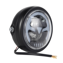 Universell motorsykkel 6,3 tommers 35W LED-frontlykt gult lys