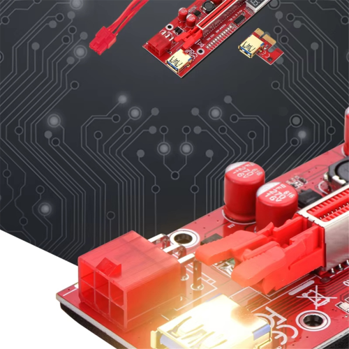 PCIE Riser 013 Pro PCI Express X16 6Pin USB 3.0 LED for 2