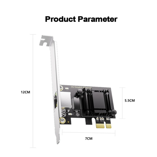 5G PCIe to RJ45 Network Adapter RTL8126B Chip 1000Mbps 1