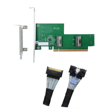 Karta MCIO Split PCIe 5.0 8x16x do 2xMCIO8I Baseboard 6PIN