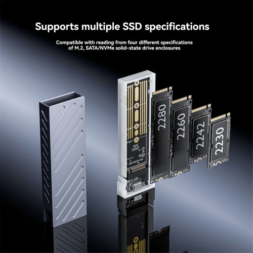 Carcasă SSD M2, carcasă externă pentru SSD, fără unelte 1
