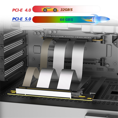 PCI-E 5.0 16X PCIe5.0 Expansion Cable Vertical Installation GPU Cable 2