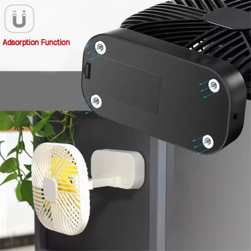 Magnetic USB Fan with Three Speed Timing Function Silent Black 1
