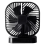 Magnetic USB Fan with Three Speed Timing Function Silent Black 1