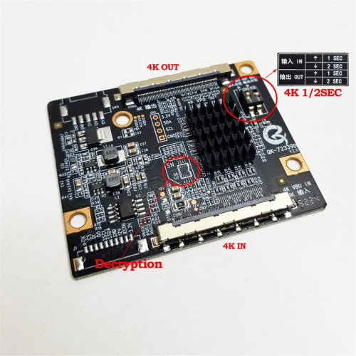 Kort til adapter QK-72339D til 4K LCD TV-partition 1