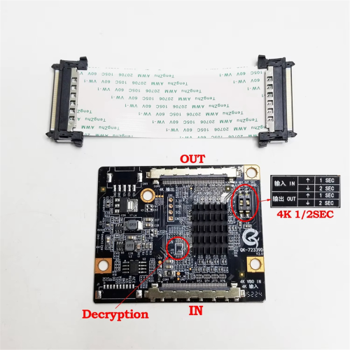 Kort til adapter QK-72339D til 4K LCD TV-partition 2