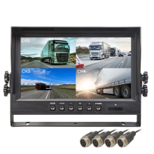 9-Zoll-LCD-Quad-Split-Auto-Rückfahrmonitor, 4 Kanäle, 4-Kanal-Automonitor