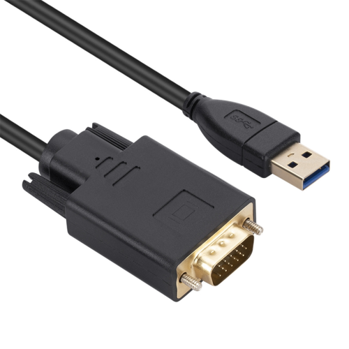 1,8m kabel USB 3.0 na VGA, adaptér USB 3.0 samec na VGA samec 1