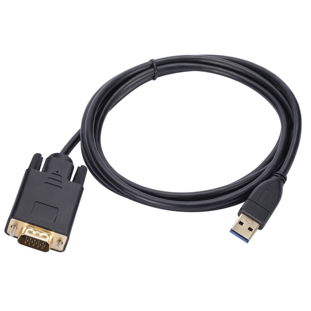 1.8M Usb 3.0 To Vga Cable Usb3.0 Male To Vga Male Converter Adapter 4713552750458