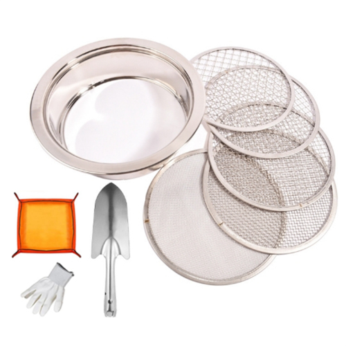 Soil Sifter for Rocks,Compost Sifter with 5 Replaceable Mesh