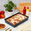 Forma de pizza retangular rígida estilo Detroit com 3 peças 5