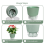 Vaso de planta autoirrigável de 6 polegadas com reservatório visual branco 6