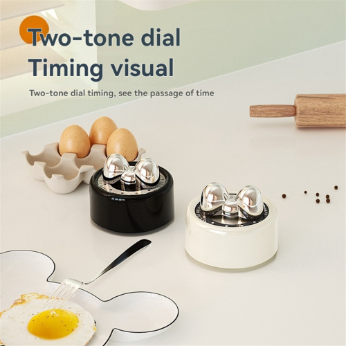 Mini relógio despertador visual para cozinhar e assar, branco 2
