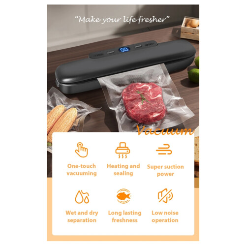 Vacuum Sealer Packaging Machine with Free UK Plug Black 1