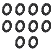 10 stuks M5 Fiets Titanium Platte Ring Universeel Zwart