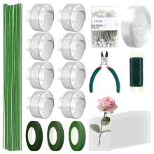 206-delt blomsterarrangementsværktøjssæt med tape og tråd