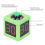 1.4in 4 Sided Cube Timer Digital Shot Timer Countdown Stopwatch Green 2