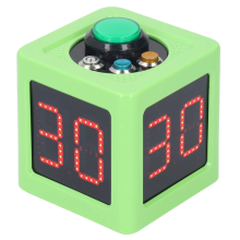 1,4 Zoll 4-seitiger Würfel-Timer, digitaler Schuss-Timer, Countdown-Stoppuhr, grün