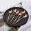 24Pcs Rose Gold Dinnerware Set Stainless Steel Tableware Set 4