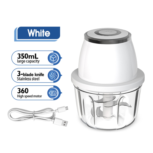 400ml Cordless Electric Food Processor - Garlic Chopper 1