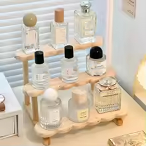 3 Tier Display Riser Stand Wooden Shelf for Perfume Organizer Perfume 2