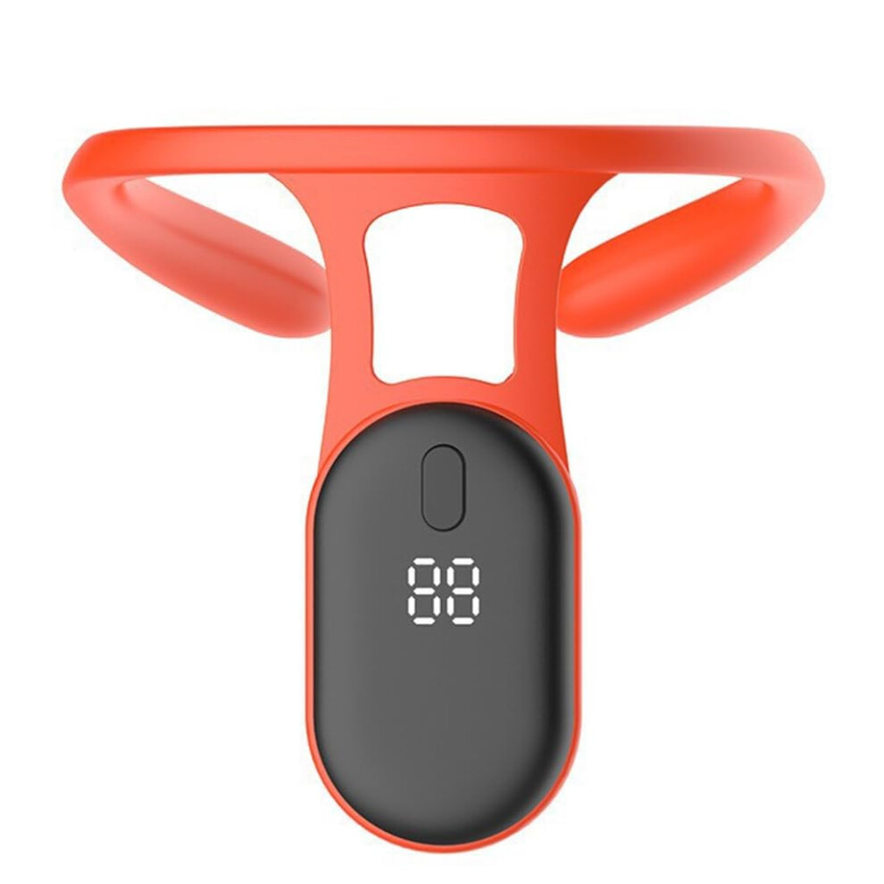 Orange Smart Posture Corrector For Hunchback Straightening With Vibration Sensors For Men And Women In Color