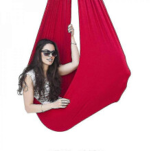 (100*280CM, Red) Aerial Yoga Therapy Swing Set & Hammock Kit For Flexibility & Pain Relief QBB