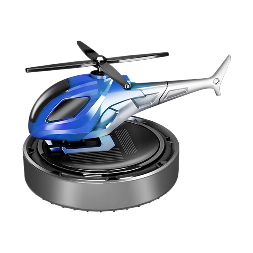 Automotive Air Fresheners - Helicopter Design Solar Dash Ornament, Natural Odor Eliminator, Scented Diffuser, 1 Count Blue 6038364082114