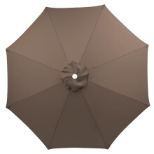 Umbrella Replacement Canopy for Garden Patio Umbrella 8 Ribs 3.30m Deeptaupe Compatible with 6.5ft to 11ft Models