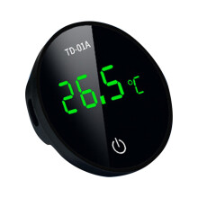 Aquarium Temperature Monitor - Rechargeable Water Temperature Meter with HD LED Screen for Ponds, Bathtubs, and Refrigerators