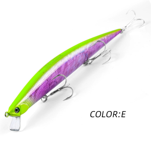Schwimmender Wobbler Angelköder Salzwasser Jerkbait 175mm/27g Langsam E 1