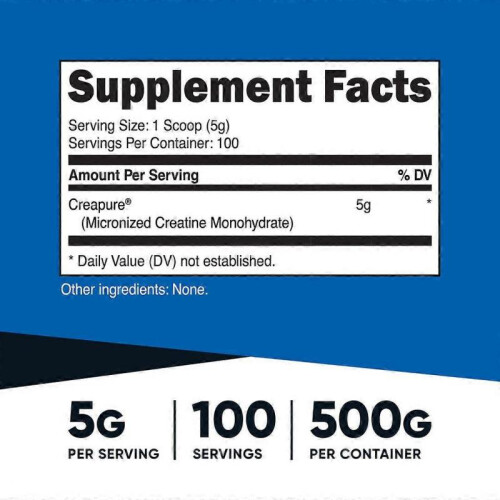 Nutricost Creapure Creatine Monohydrate Powder 500g 2