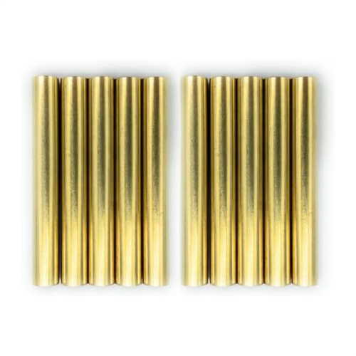 Tubo de latão de 7 mm de reposição, 2-1/32 polegadas de comprimento, pacote com 10 peças