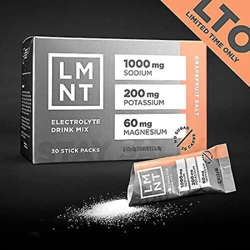 LMNT Keto Electrolyte Drink Mix Grapefruit Salt 30 Stick Packs 2