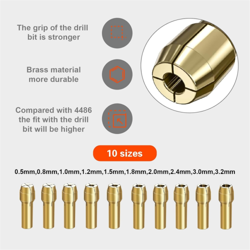 Borepatronsæt til 0,8-3,2 mm 4486 Nøglefri borebit 2