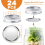 48 tampas e anéis de boca regular para potes de vidro Mason Jar 2