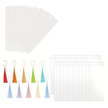 Leere Lesezeichen aus Papier mit Quasten, DIY-Lesezeichen-Set
