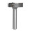 T Type Router Bit 45# Carbon Steel 3-Flute with 1