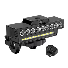 9 LED Fahrradscheinwerfer Wiederaufladbares Mountainbike-Hupenlicht