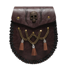 Retro Belt Bag | PU Leather Phone Holder Wallet, Portable Belt Purse for Halloween Renaissance Cosplay Fbg201cf