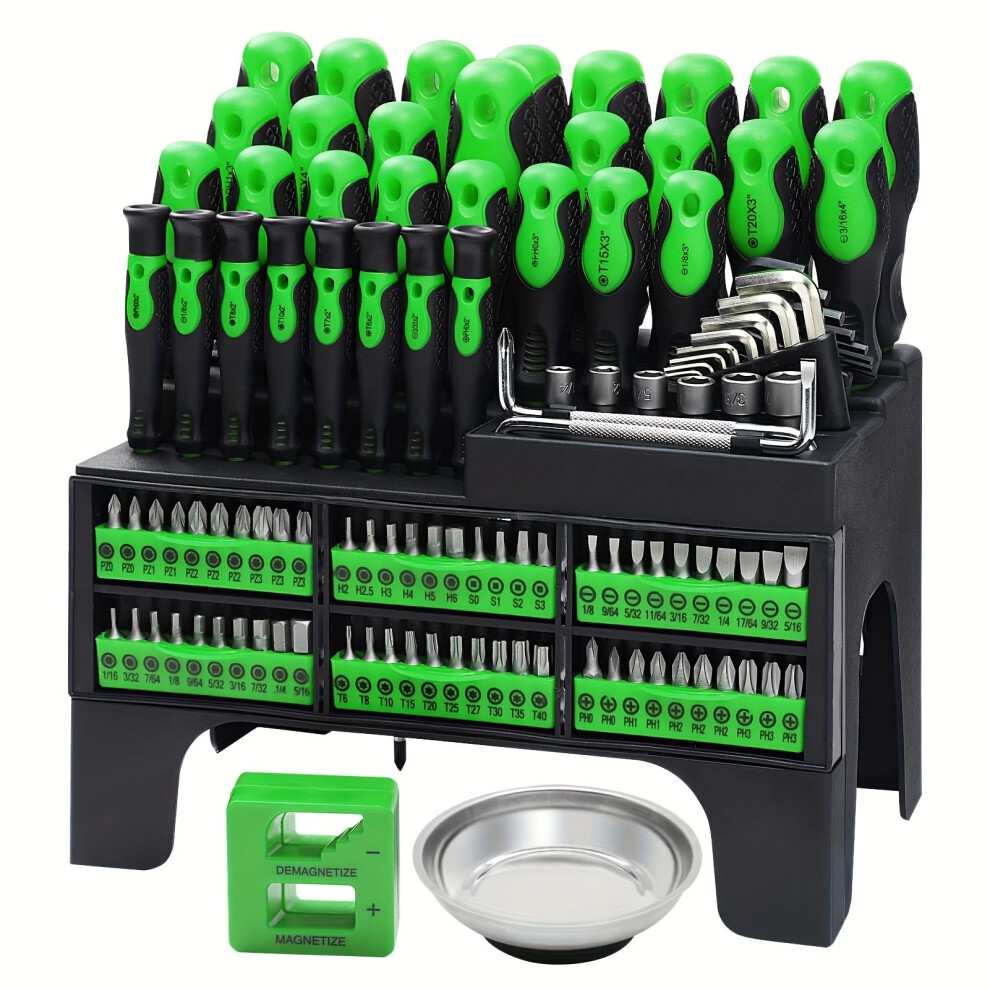 Professional 118Pc Magnetic Tip Screwdriver Kit With Torx And Mini Precision Tools For Home Repairs And Diy Projects 6447073410246
