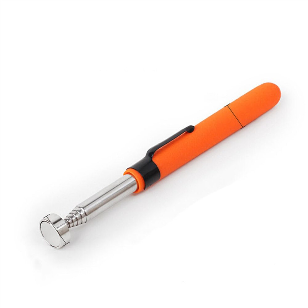 Mini Portable Telescopic Magnetic Pickup Pen Tool, Extendable 8Lb Capacity Nut Bolt Grabber, Orange Color 6447073410321