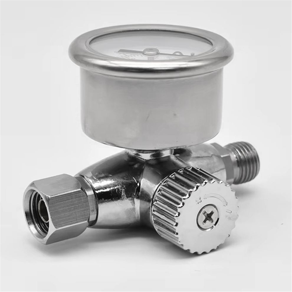 Filetage G1/4 Régulateur Pression Air 1/4 Pour Pistolet Peinture - Manomètre 0-10BAR - Contrôle Précision